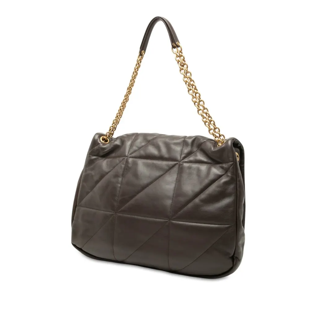 Saint Laurent Large Quilted Lambskin Jamie 4.3 Shoulder Bag Brown Leather Very good - Back View
