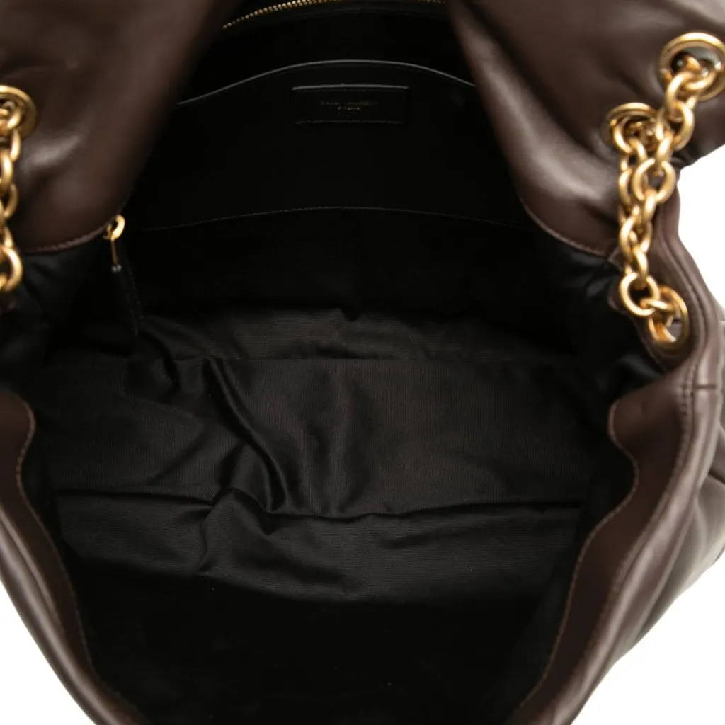 Saint Laurent Large Quilted Lambskin Jamie 4.3 Shoulder Bag Brown Leather Very good - Model View