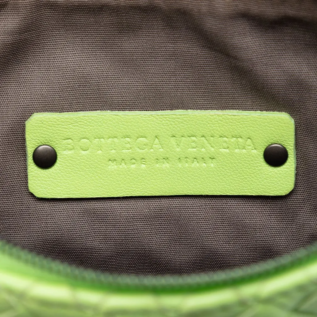 Bottega Veneta Nappa Intrecciato Shoulder Bag Green Leather Very good - Box View