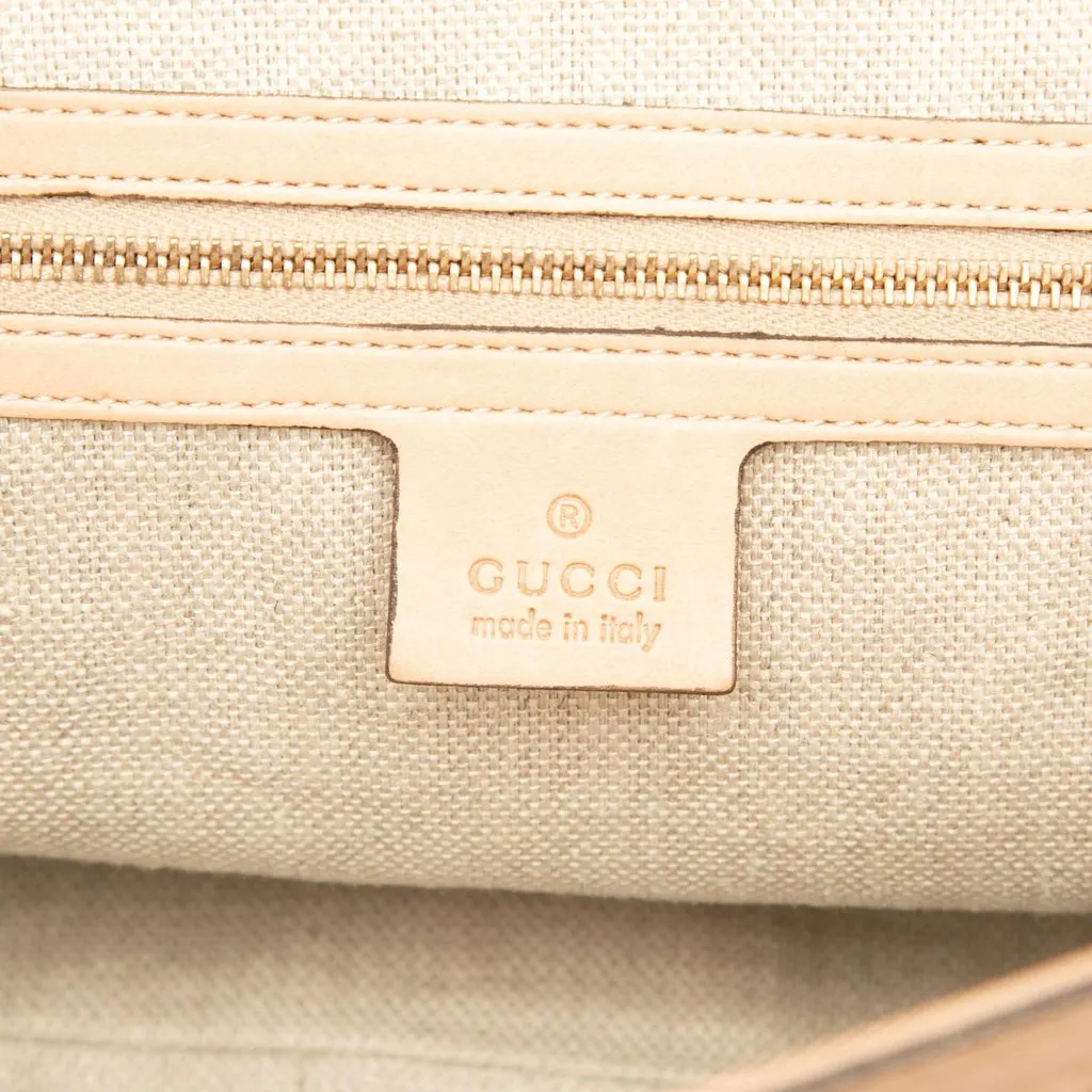 Gucci Medium Calfskin Handmade Handbag Beige Leather Good - Box View