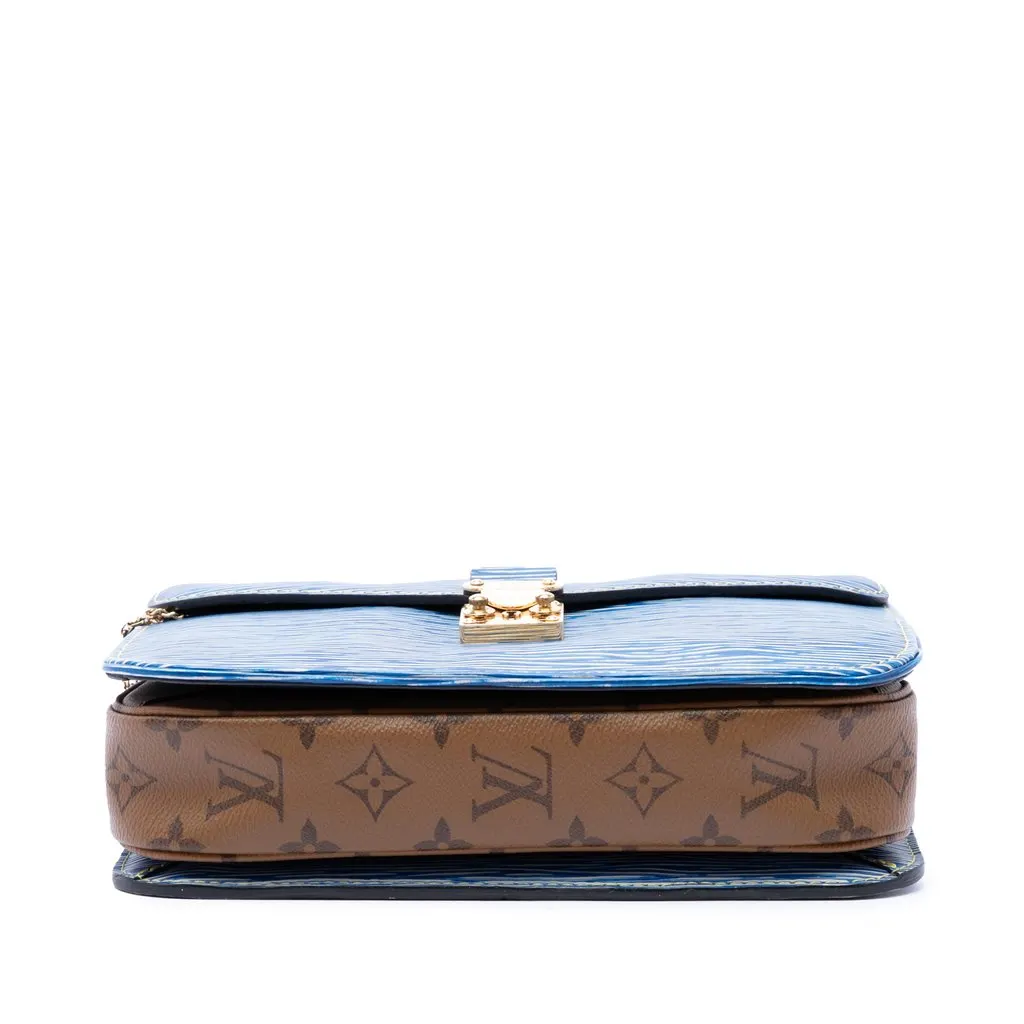 Louis Vuitton Epi Denim and Reverse Monogram Pochette Metis Blue Leather Good - Inside View