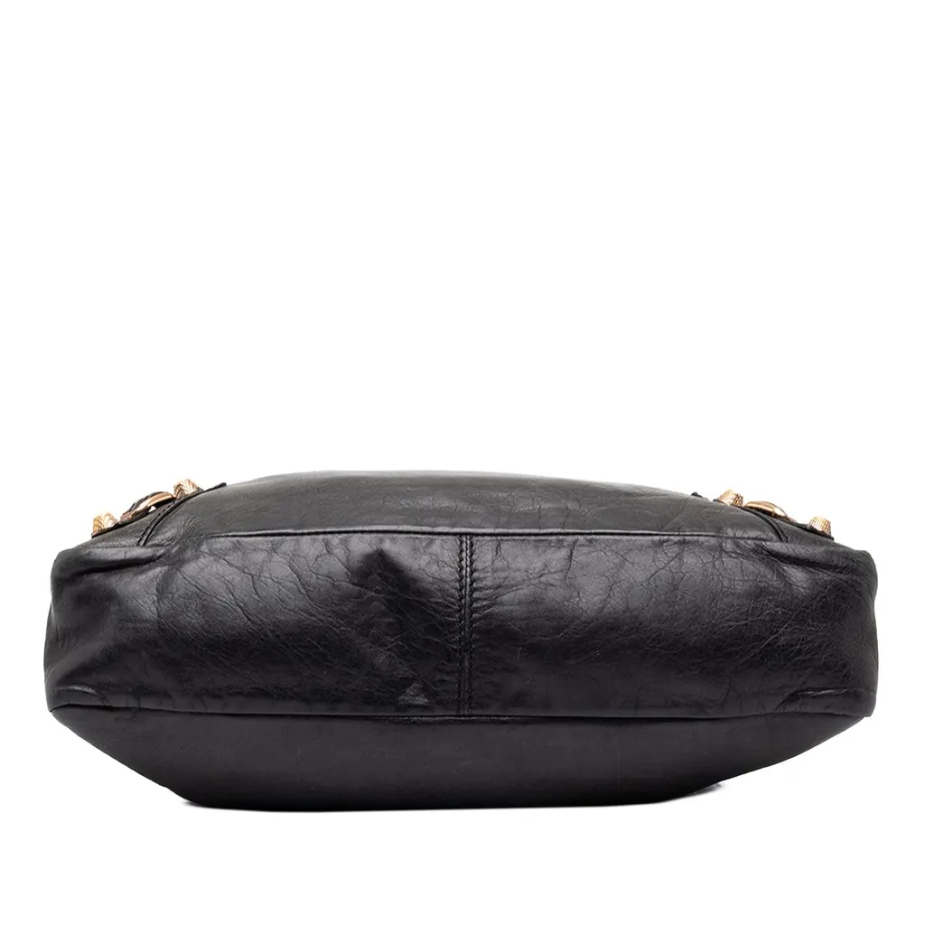 Balenciaga Lambskin Motocross Giant 12 Town Satchel Black Leather Good - Inside View