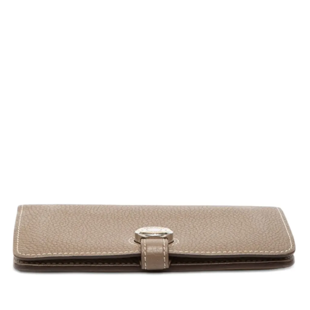 Hermès Togo Dogon Compact Wallet Brown Leather Very good - Inside View