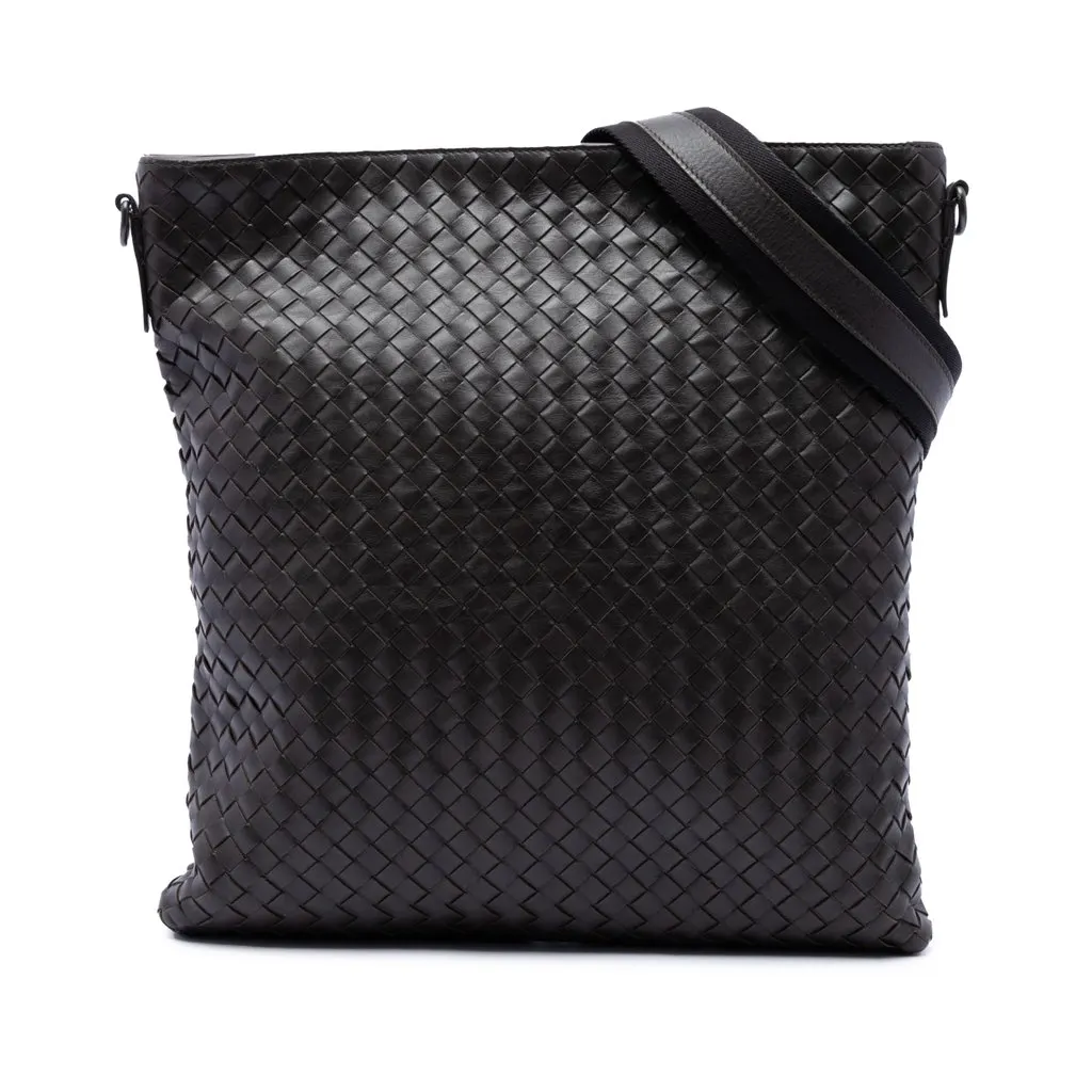 Bottega Veneta Nappa Intrecciato VN Crossbody Brown Leather Very good - Front View