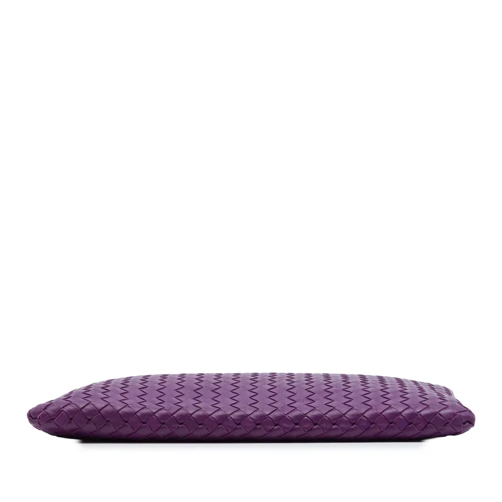 Bottega Veneta Nappa Intrecciato Clutch Purple Leather Very good - Inside View