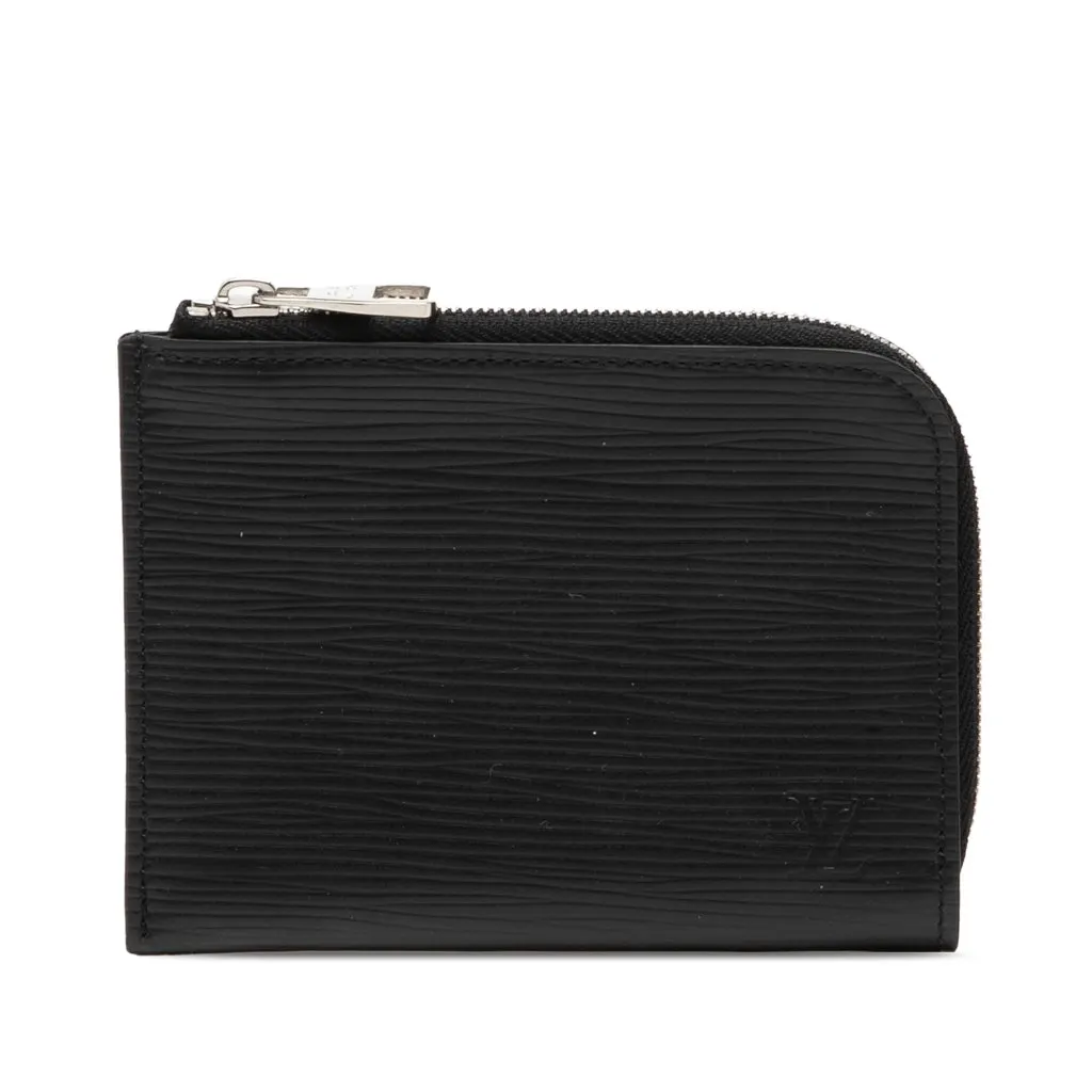 Louis Vuitton Epi Coin Pouch Black Leather Very good - Front View