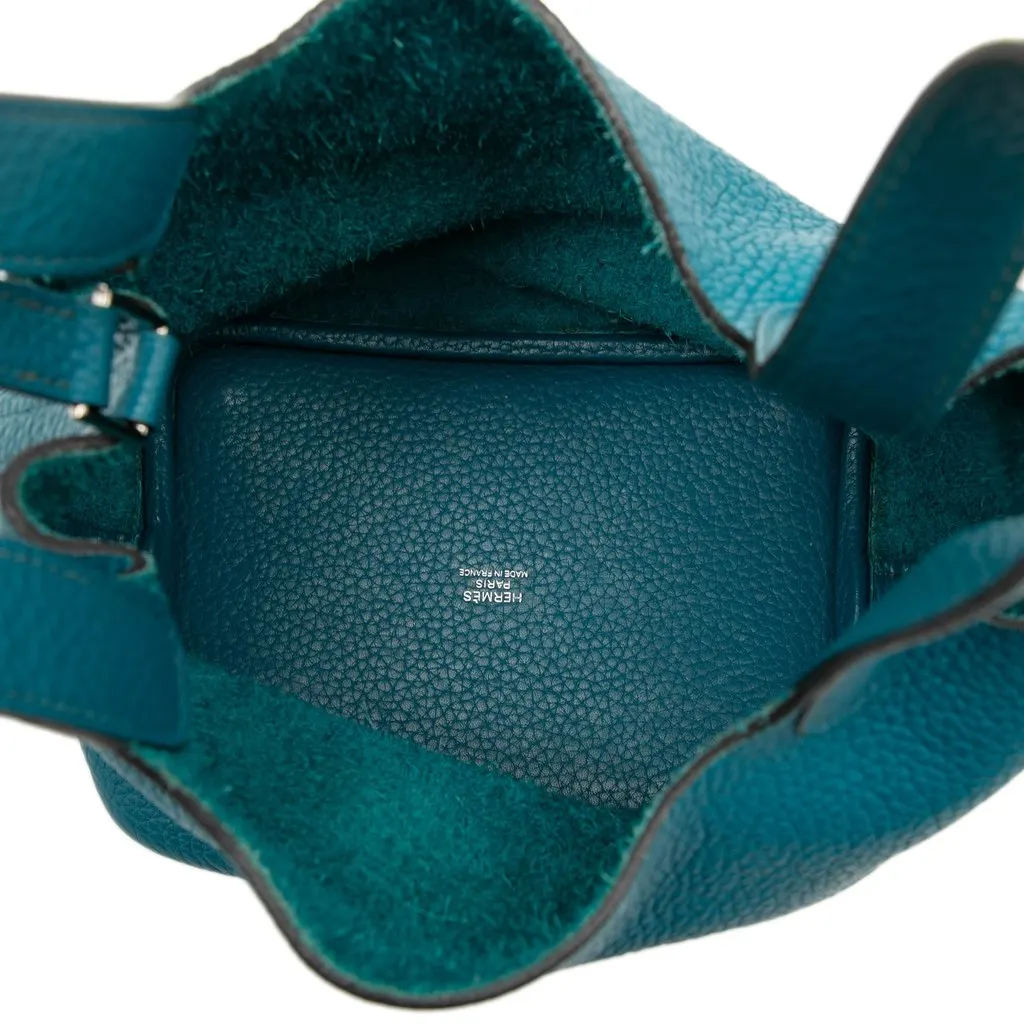 Hermès Clemence Picotin Lock 18 Blue Leather Very good - Model View