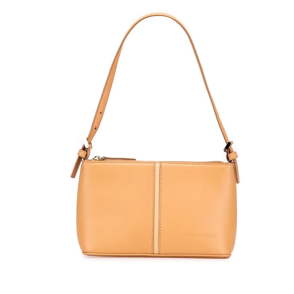 Burberry Leather Shoulder Bag Brown Leather Good - Front View