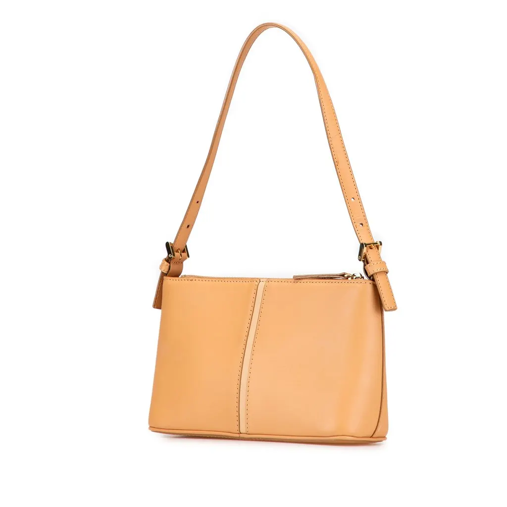 Burberry Leather Shoulder Bag Brown Leather Good - Back View