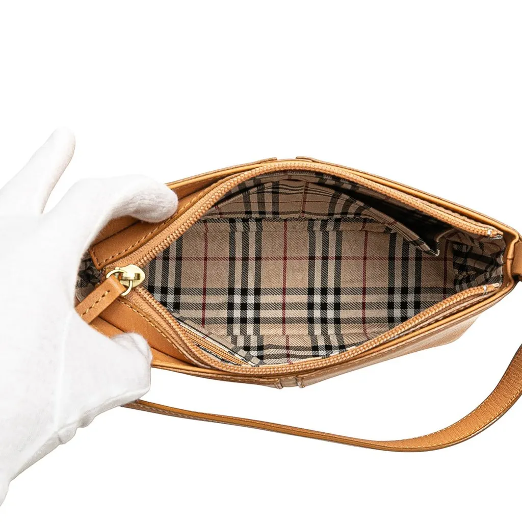 Burberry Leather Shoulder Bag Brown Leather Good - Model View