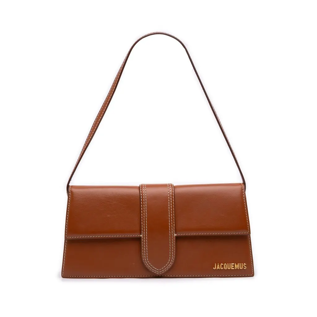 Jacquemus Leather Le Bambino Long Brown Leather Very good - Front View
