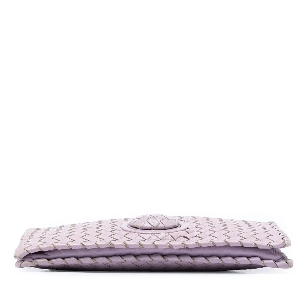 Bottega Veneta Nappa Intrecciato Turn Lock Clutch Purple Leather Very good - Inside View