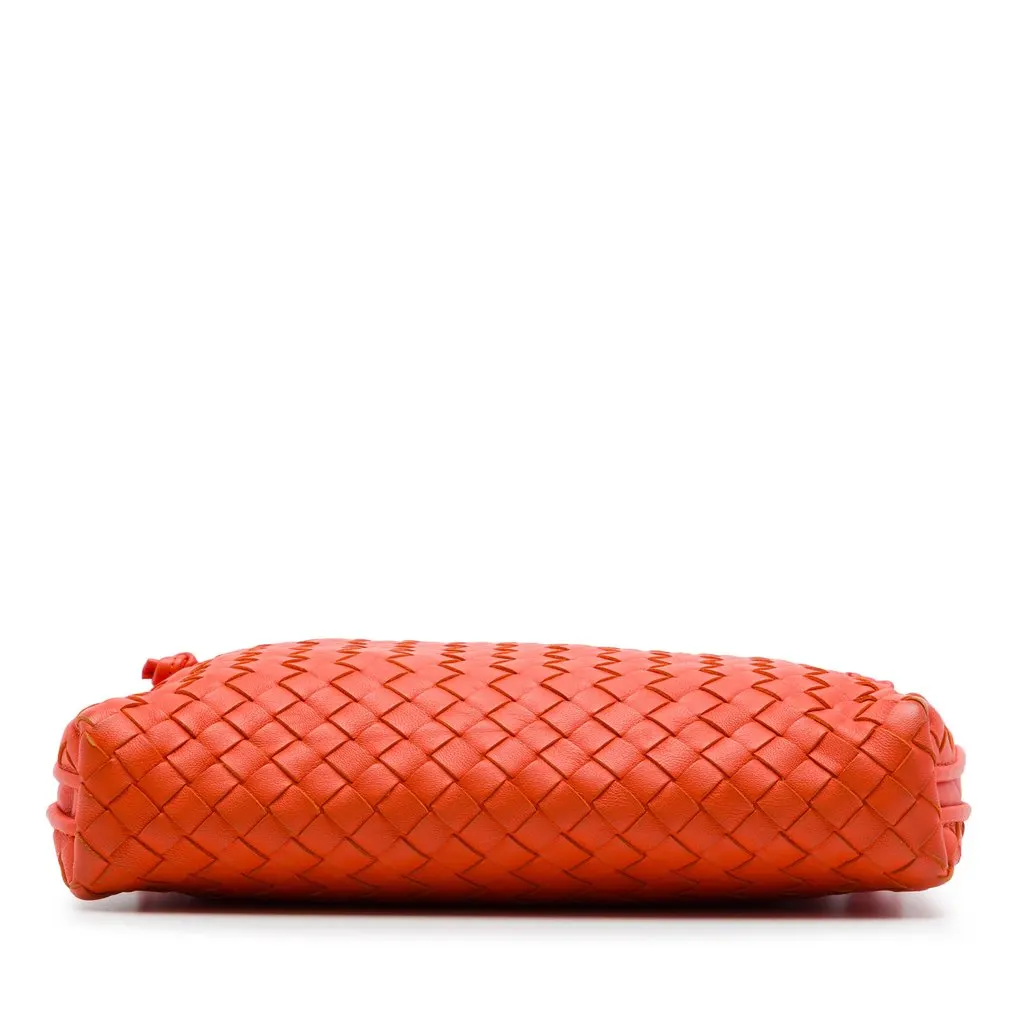 Bottega Veneta Nappa Intrecciato Nodini Crossbody Orange Leather Very good - Inside View