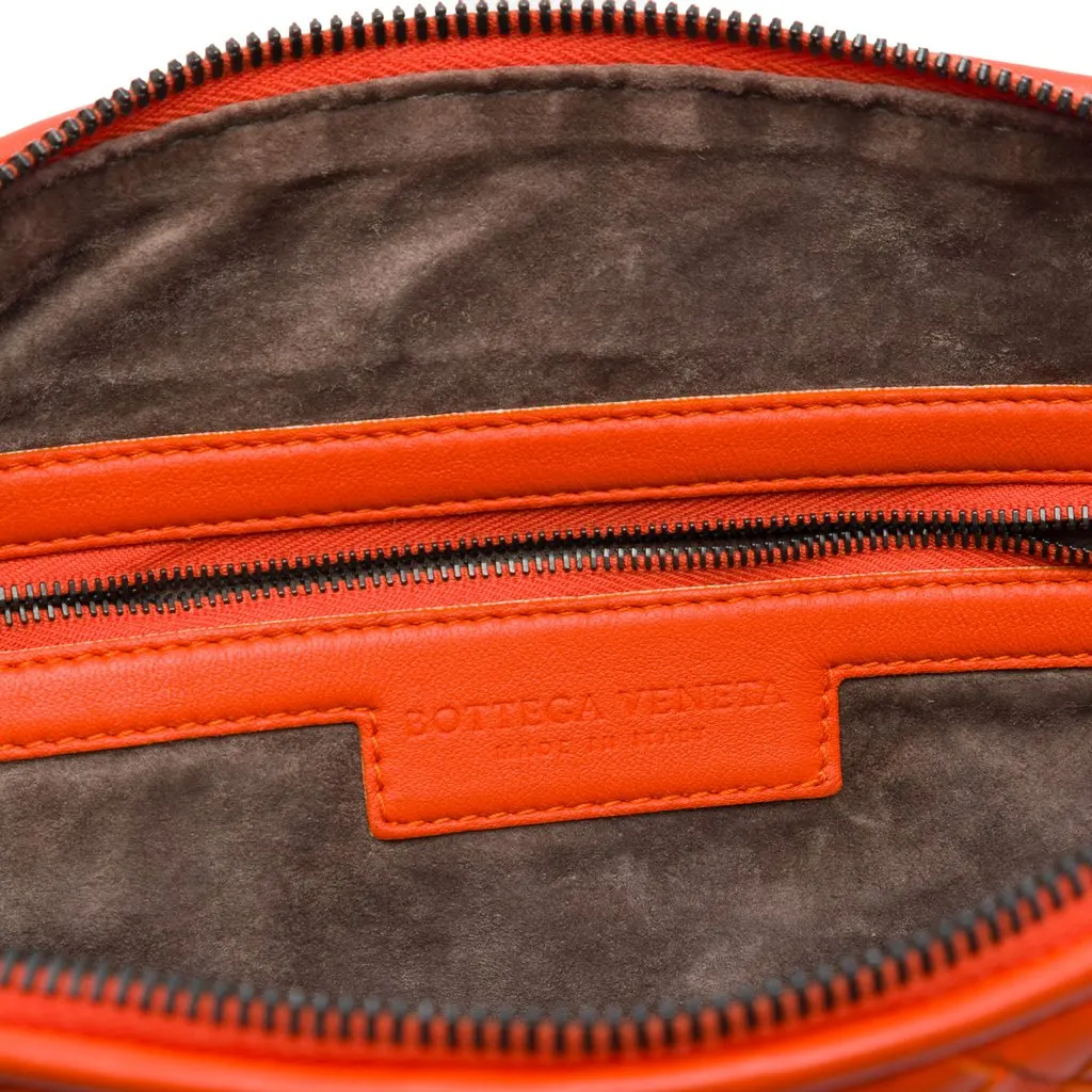 Bottega Veneta Nappa Intrecciato Nodini Crossbody Orange Leather Very good - Box View