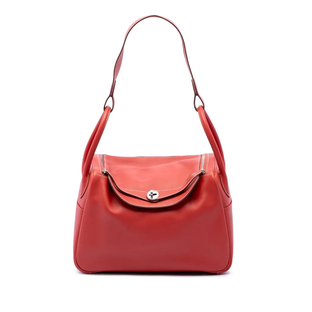 Hermès Swift Lindy 34 Red Leather Very good - Front View