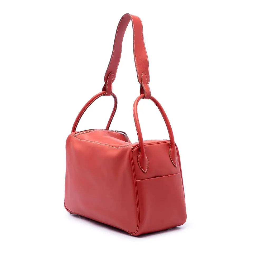 Hermès Swift Lindy 34 Red Leather Very good - Back View