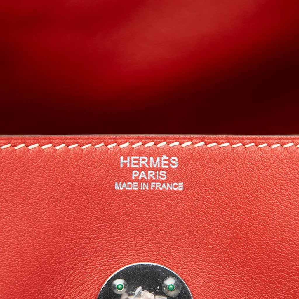 Hermès Swift Lindy 34 Red Leather Very good - Box View