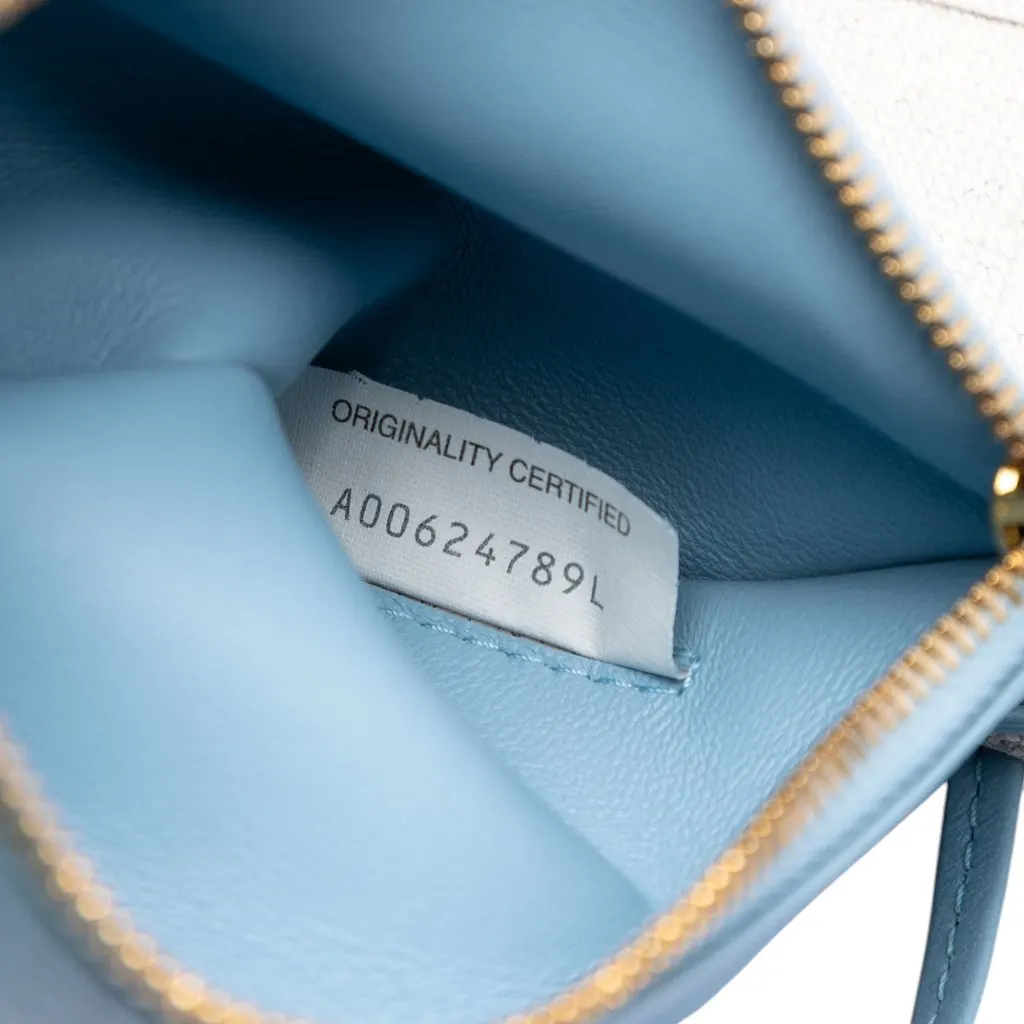 Bottega Veneta Small Nappa and Canvas Intrecciato Solstice Shoulder Bag Blue Leather Good - Box View