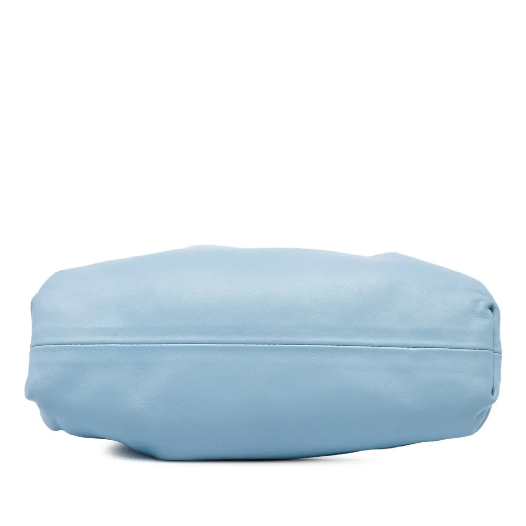 Bottega Veneta Lambskin The Mini Pouch Crossbody Blue Leather Very good - Inside View