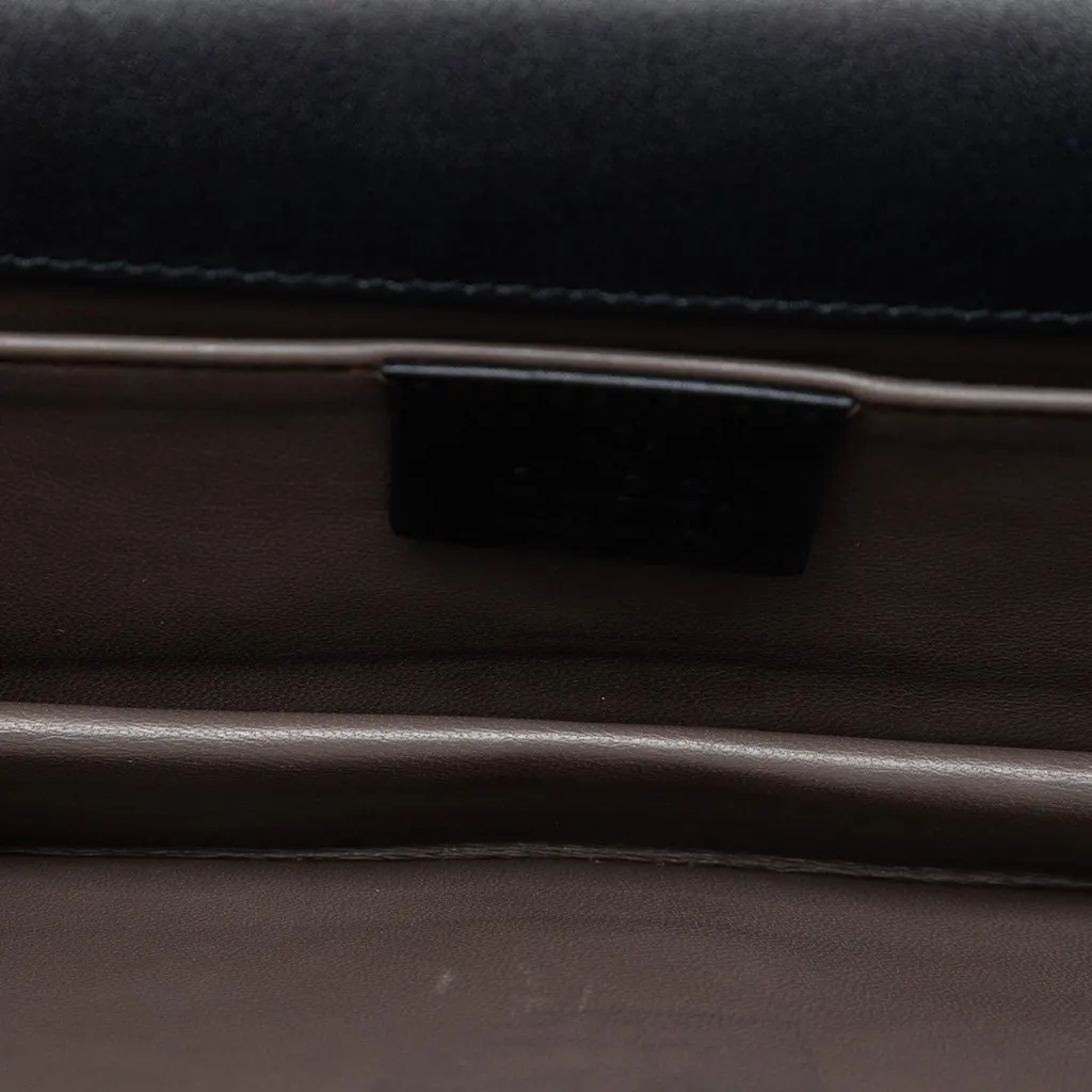 Gucci Suede Broadway Crystal Clutch Black Leather Very good - Model View