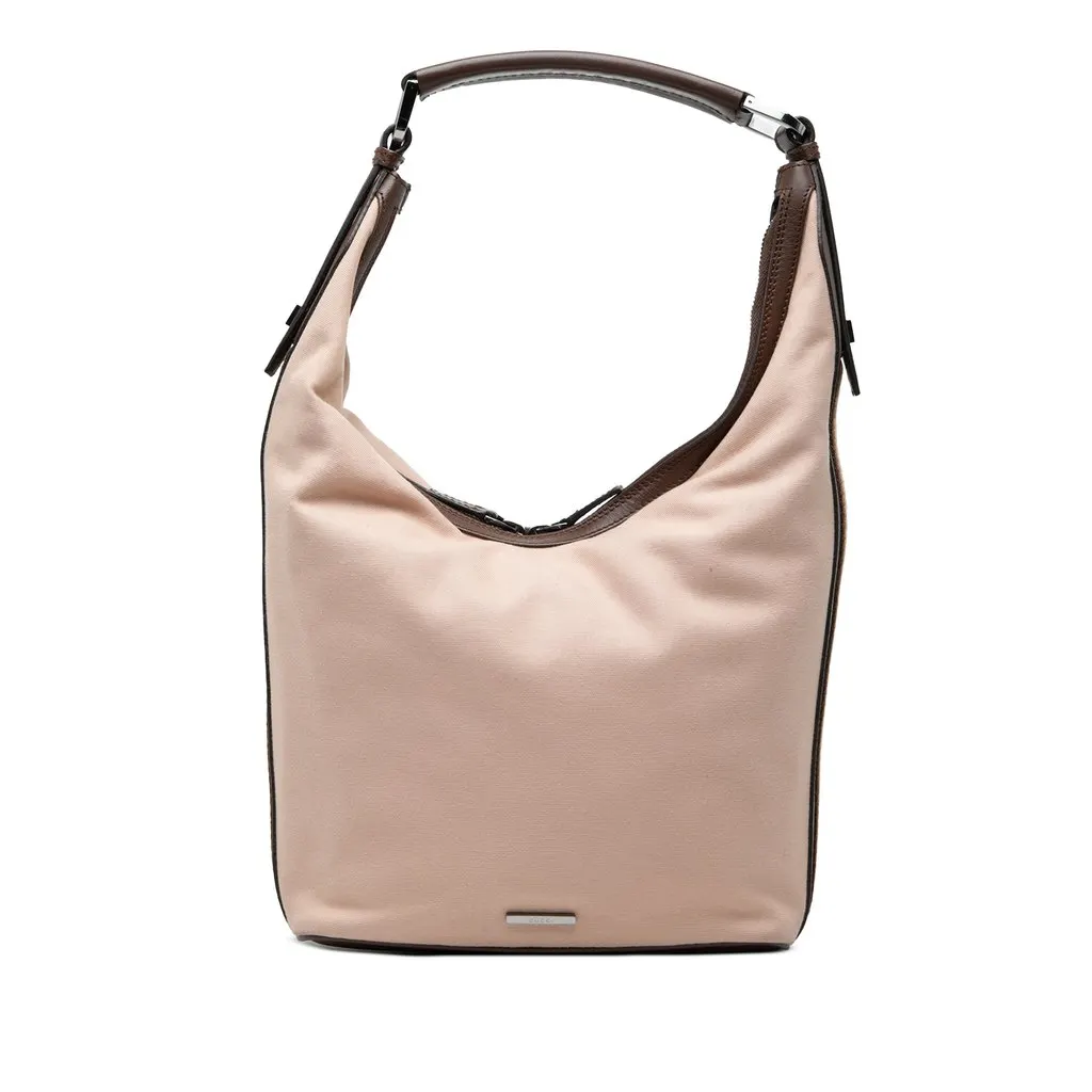 Gucci Canvas Shoulder Bag Beige Canvas Good - Front View
