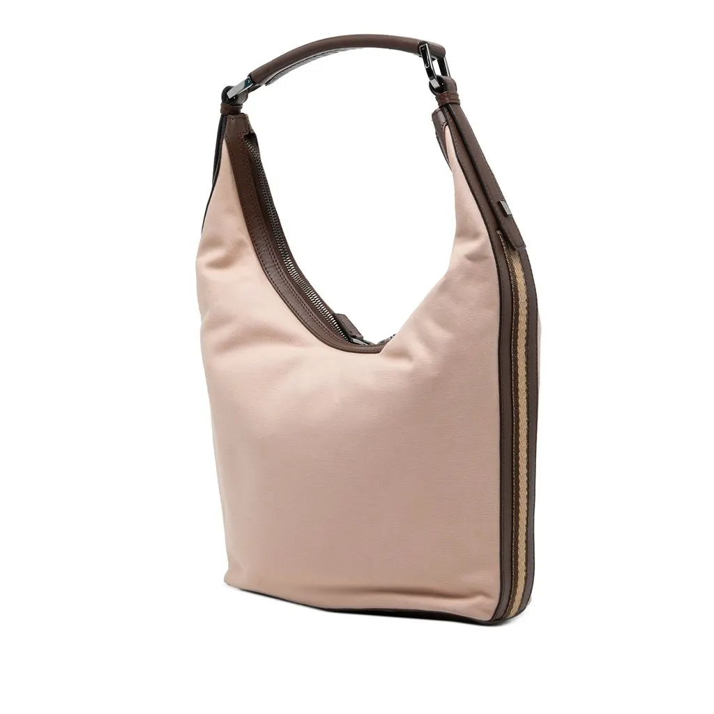 Gucci Canvas Shoulder Bag Beige Canvas Good - Back View