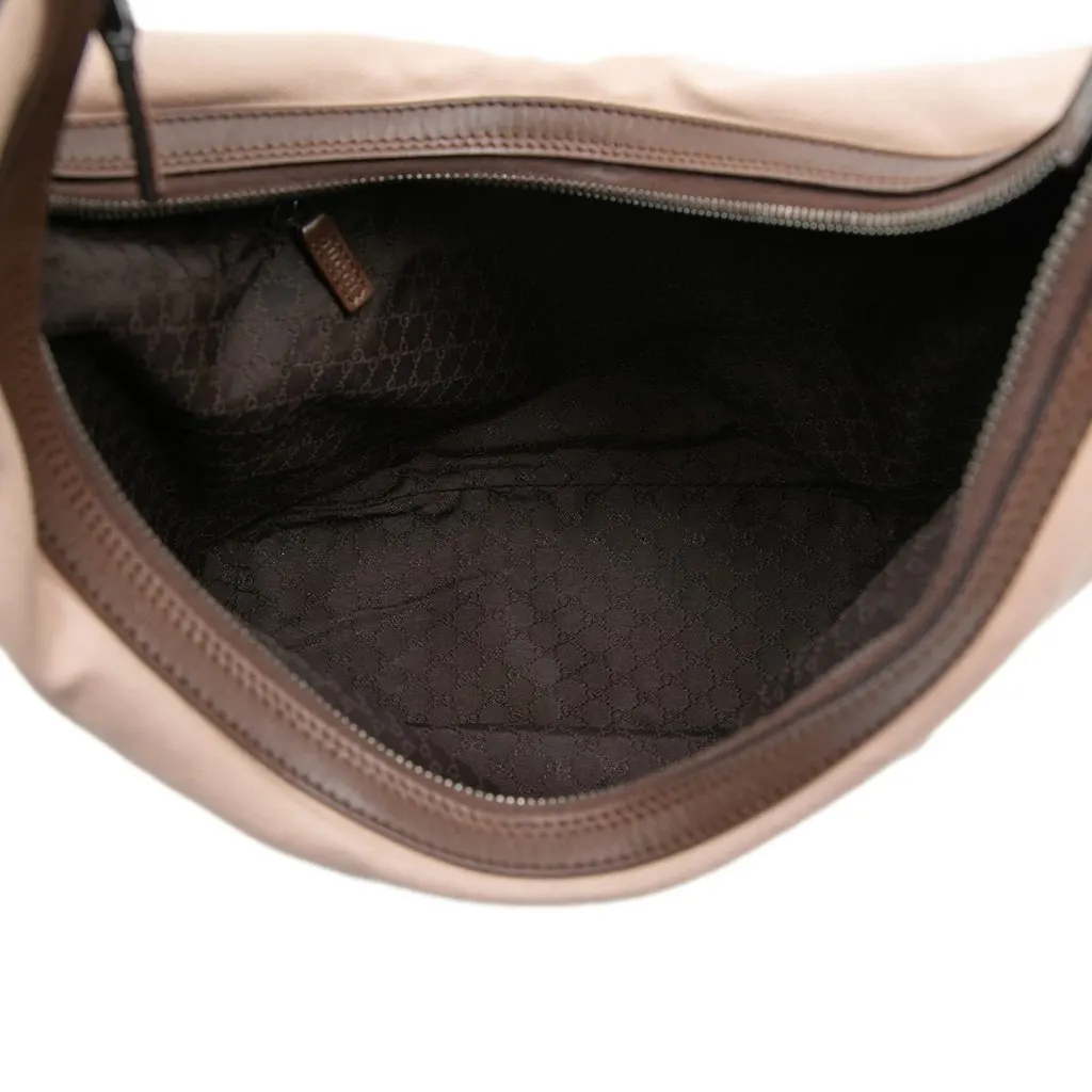 Gucci Canvas Shoulder Bag Beige Canvas Good - Model View
