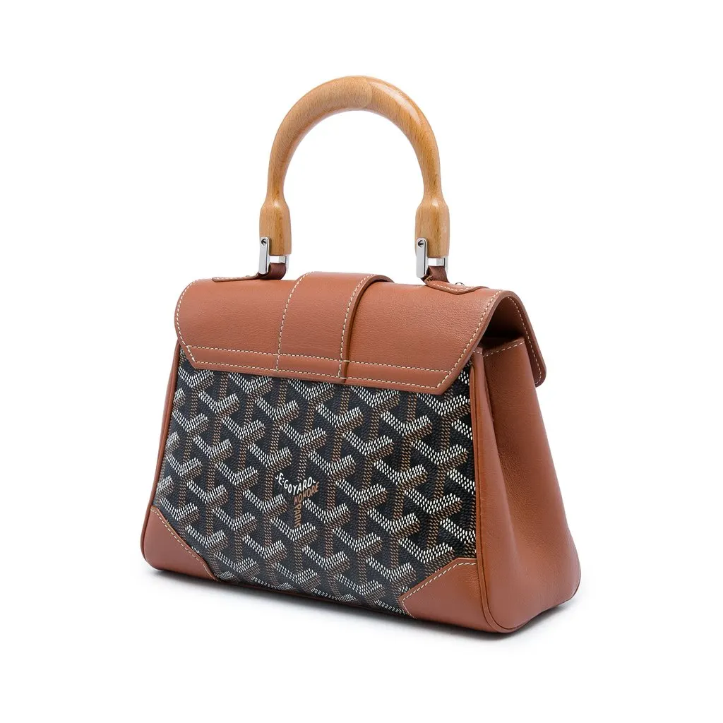 Goyard Mini Goyardine Saigon Souple Brown Canvas Good - Back View