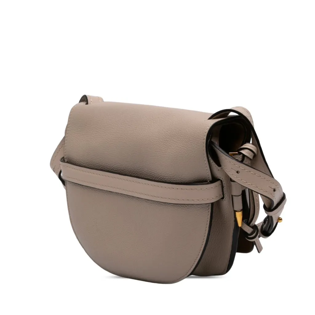 LOEWE Small Leather Gate Crossbody Beige Leather Very good - Back View