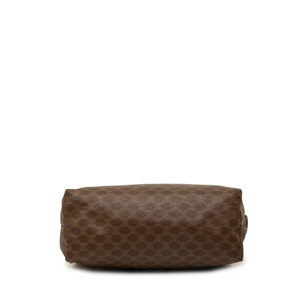 Celine Macadam Coated Canvas Clutch Brown Canvas Good - Inside View