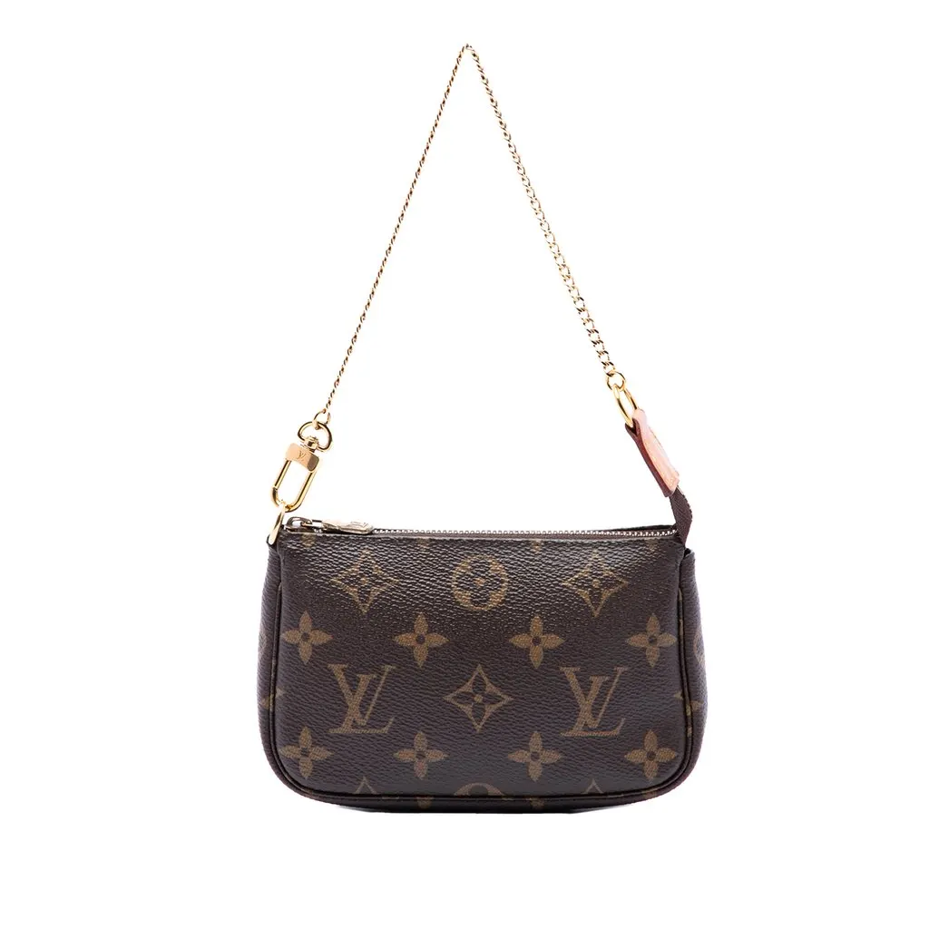 Louis Vuitton Monogram Mini Pochette Accessoires Brown Very good - Front View