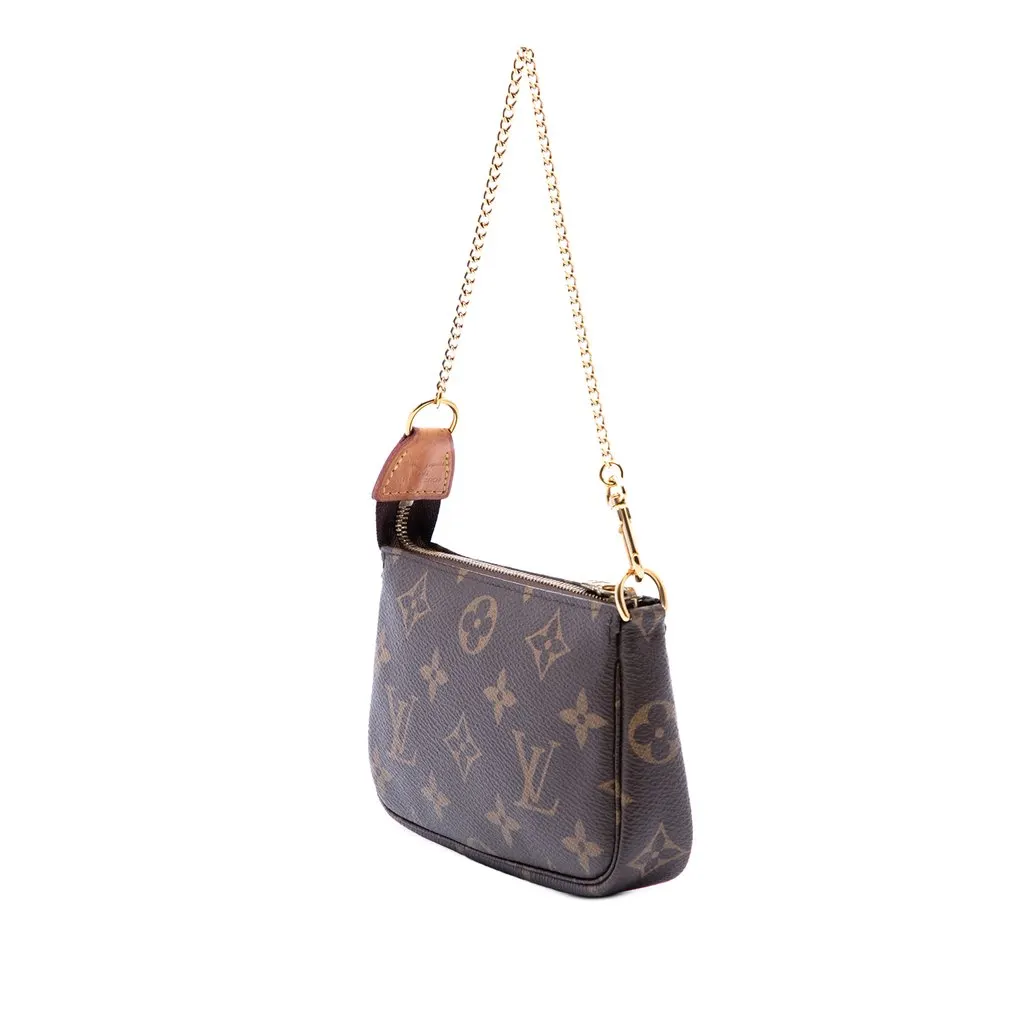 Louis Vuitton Monogram Mini Pochette Accessoires Brown Very good - Back View
