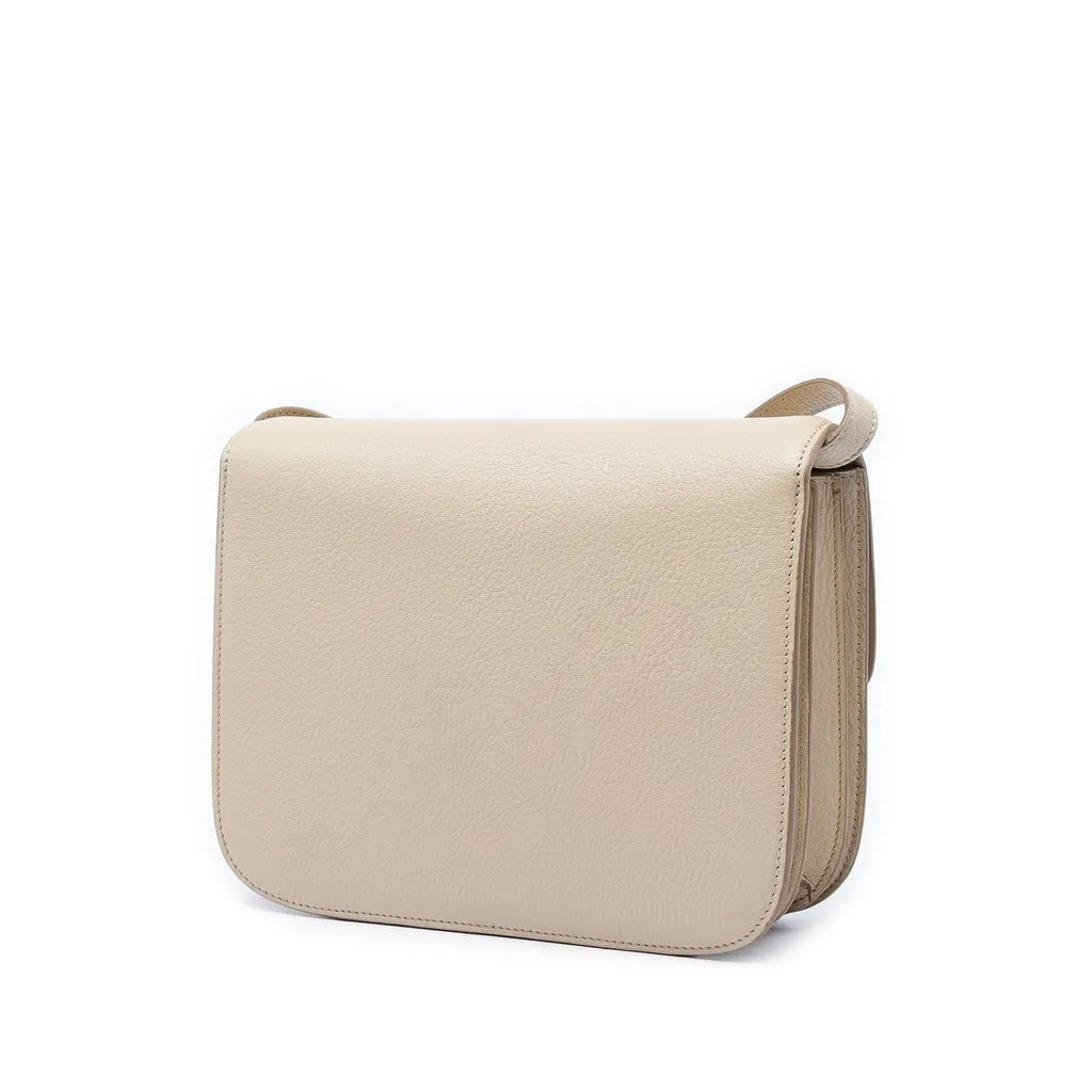 Celine Medium Goatskin Classic Box Beige Leather Very good - Back View