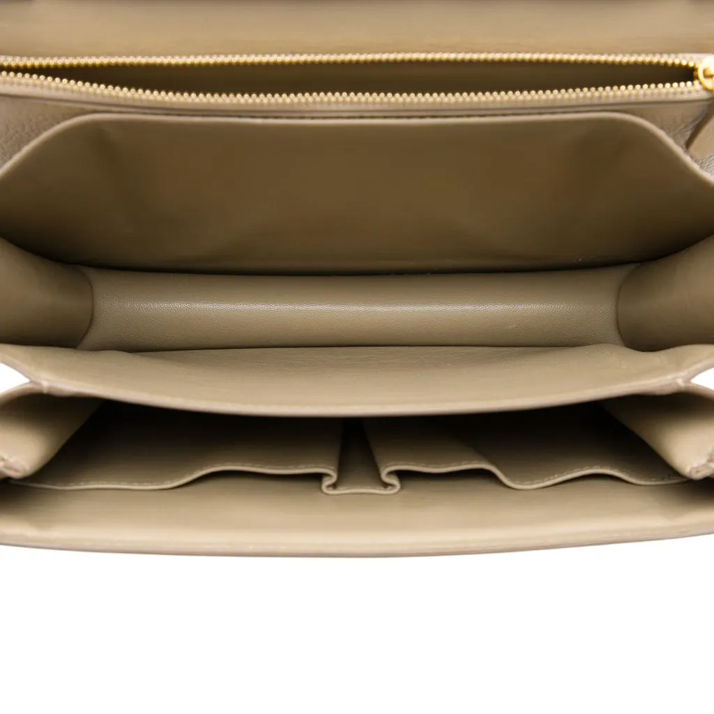 Celine Medium Goatskin Classic Box Beige Leather Very good - Model View