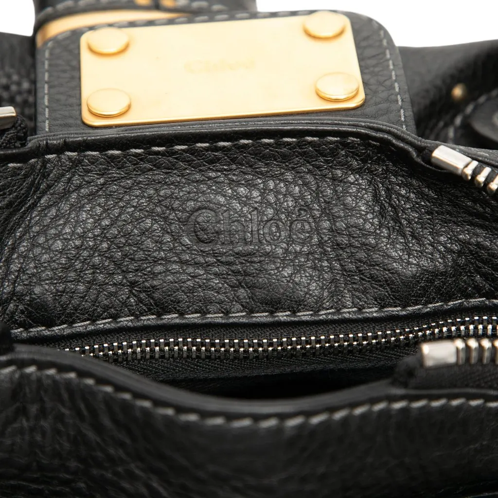 Chloé Leather Paddington Handbag Black Leather Very good - Box View