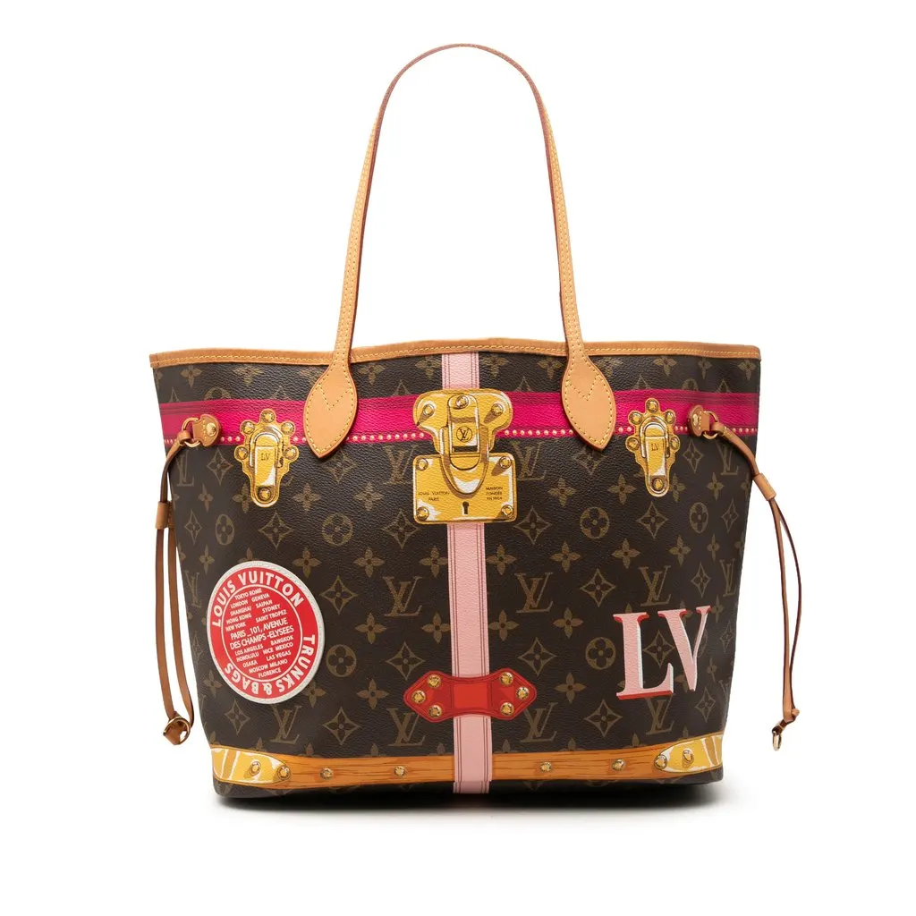 Louis Vuitton Monogram Summer Trunks Neverfull MM Brown Very good - Front View