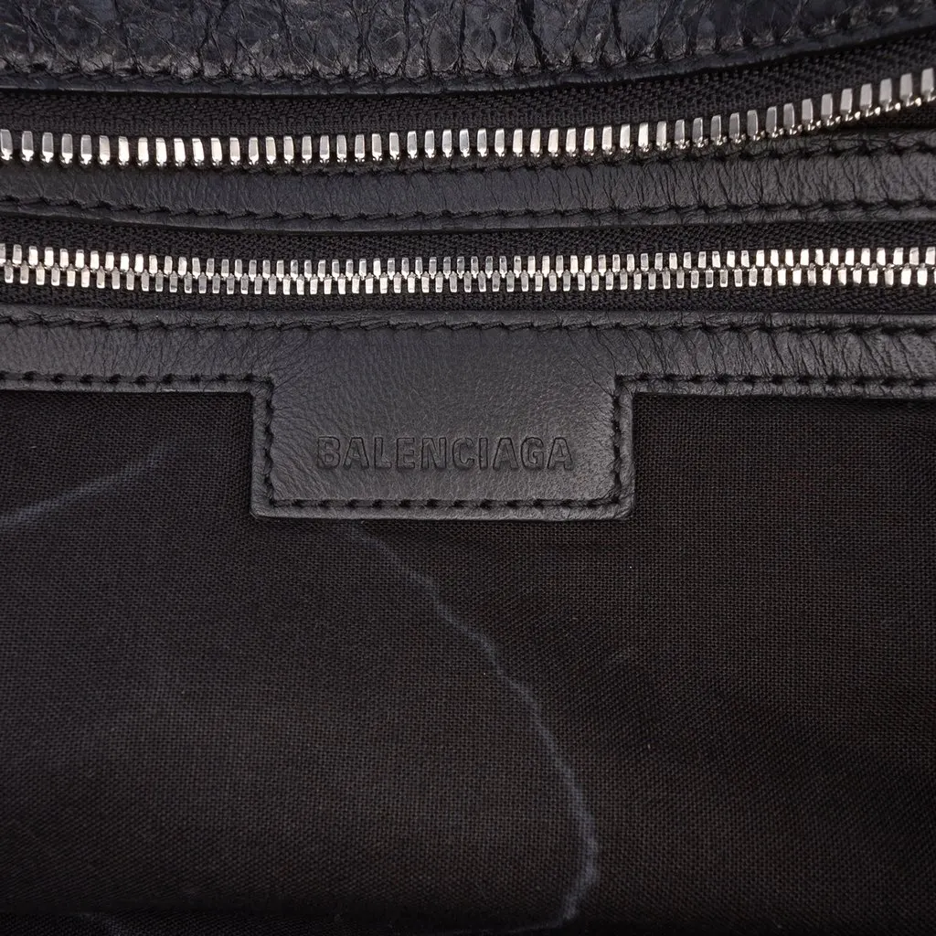Balenciaga Lambskin Motocross Neo Cagole City Satchel Black Leather Very good - Box View