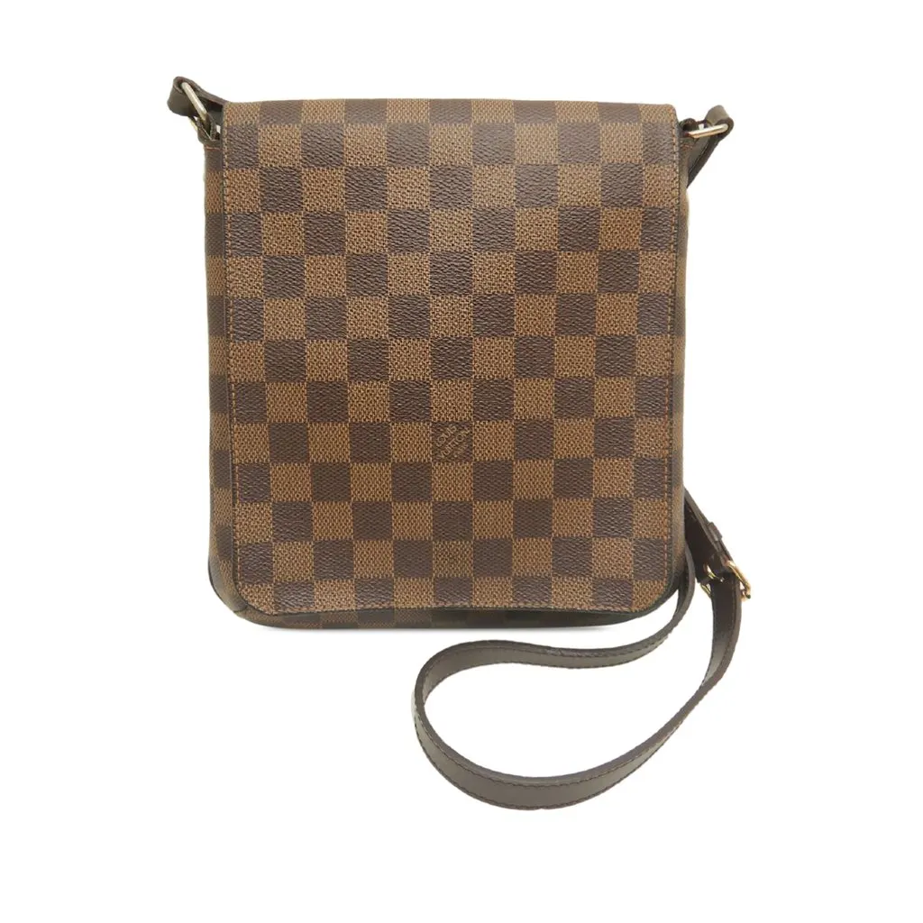 Louis Vuitton Damier Ebene Musette Salsa Long Strap Brown Good - Front View