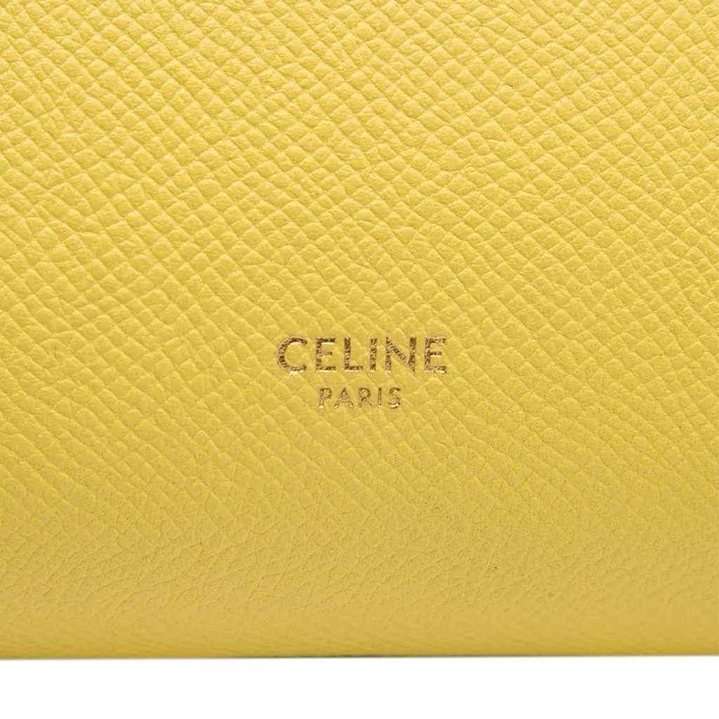 Celine Nano Grained Calfskin Belt Bag Yellow Leather Good - Box View