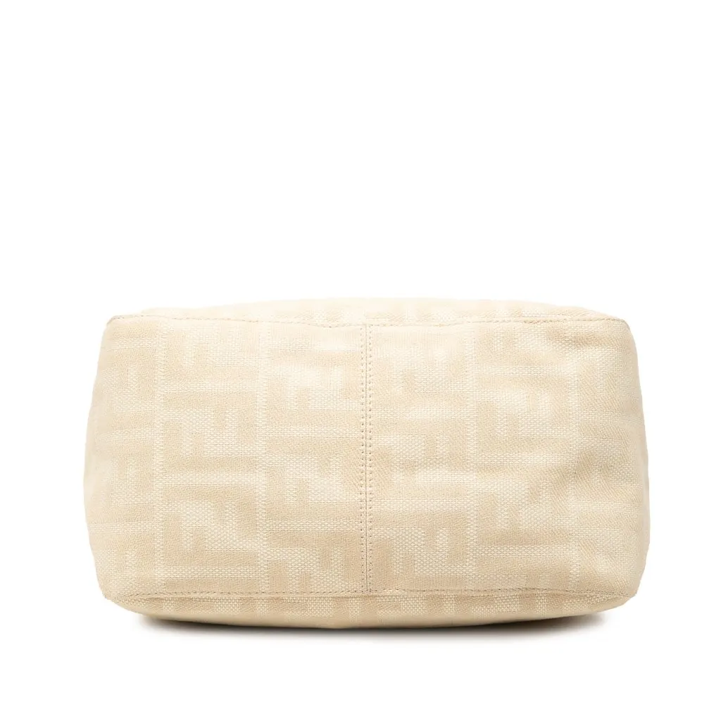 Fendi Zucca Canvas Double Flap Shoulder Bag Beige Very good - Inside View