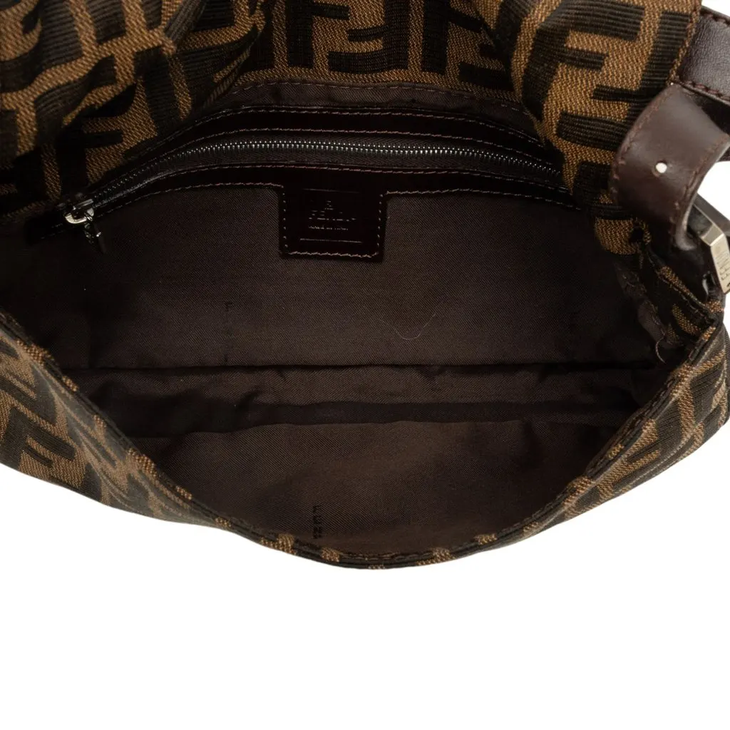 Fendi Zucca Canvas Baguette Brown Canvas Good - Model View