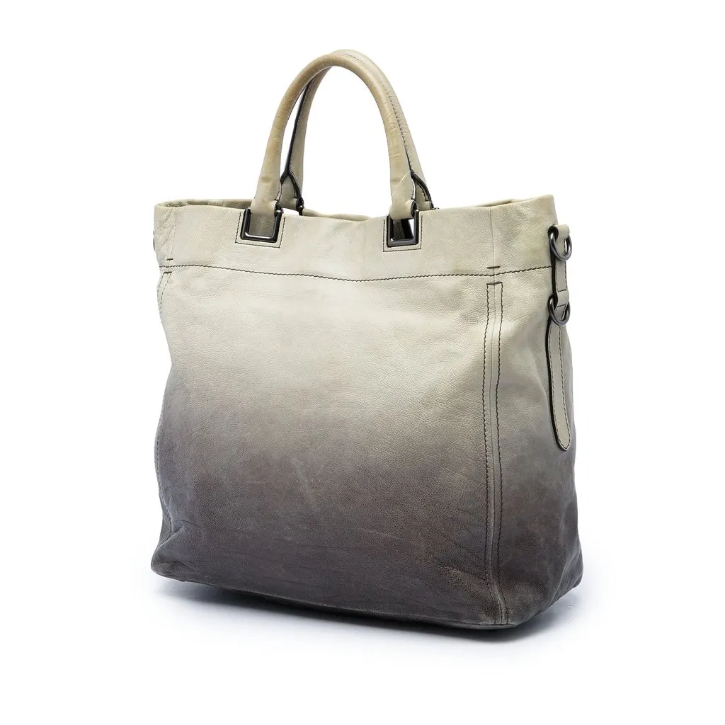 Prada Ombre Glace Calf Tote Beige Leather Very good - Back View
