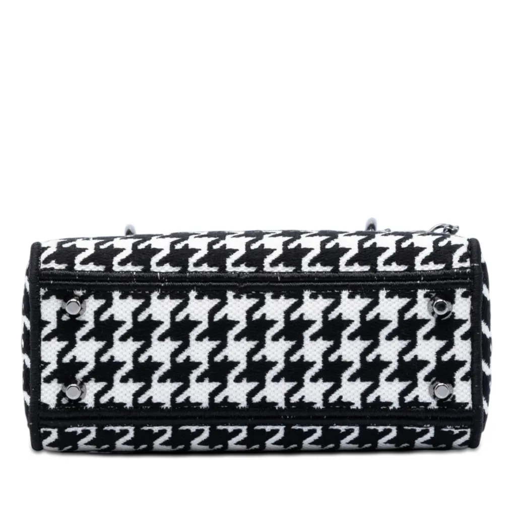 Dior Mini Embroidered Canvas Houndstooth Lady D Lite White Very good - Inside View
