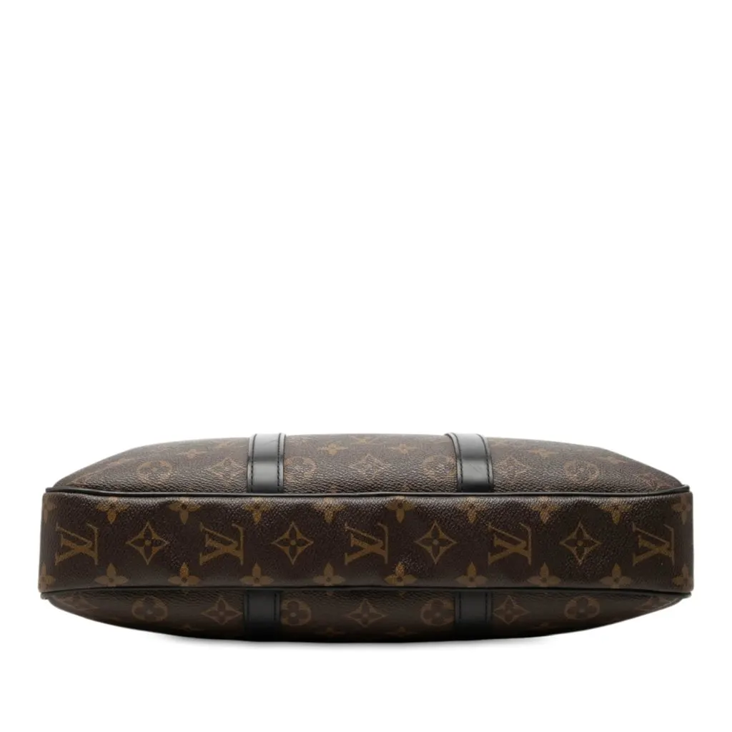 Louis Vuitton Monogram Macassar Porte Documents Voyage Brown Very good - Inside View