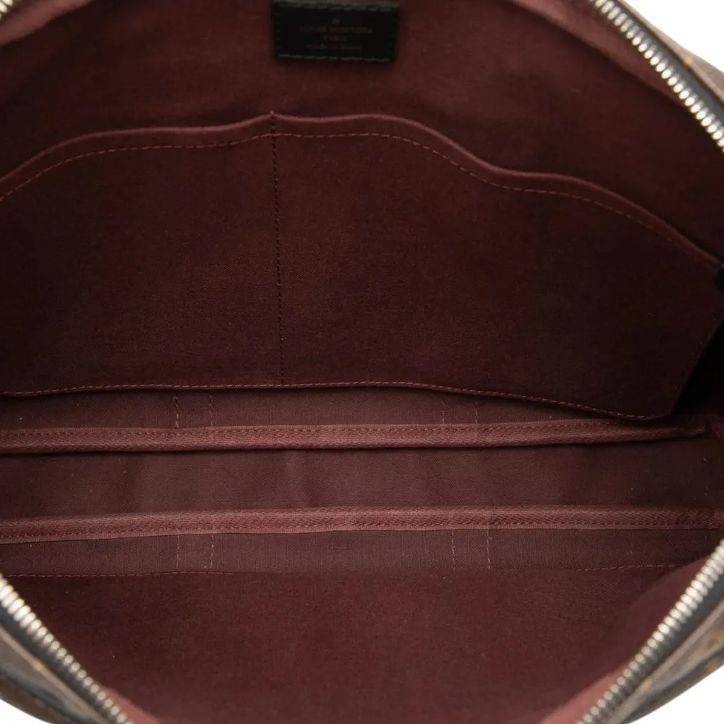 Louis Vuitton Monogram Macassar Porte Documents Voyage Brown Very good - Model View