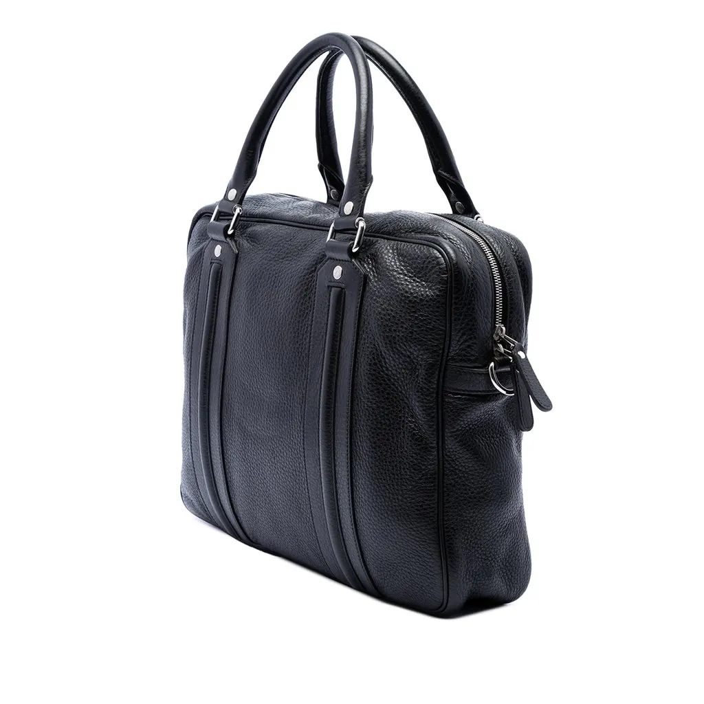 Gucci Leather Business Bag Black Leather Very good - Back View