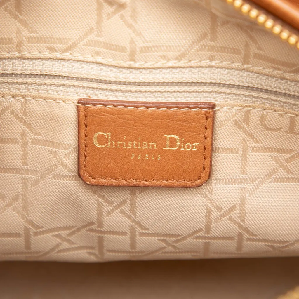 Dior Medium Lambskin Cannage Lady Dior Brown Leather Very good - Box View