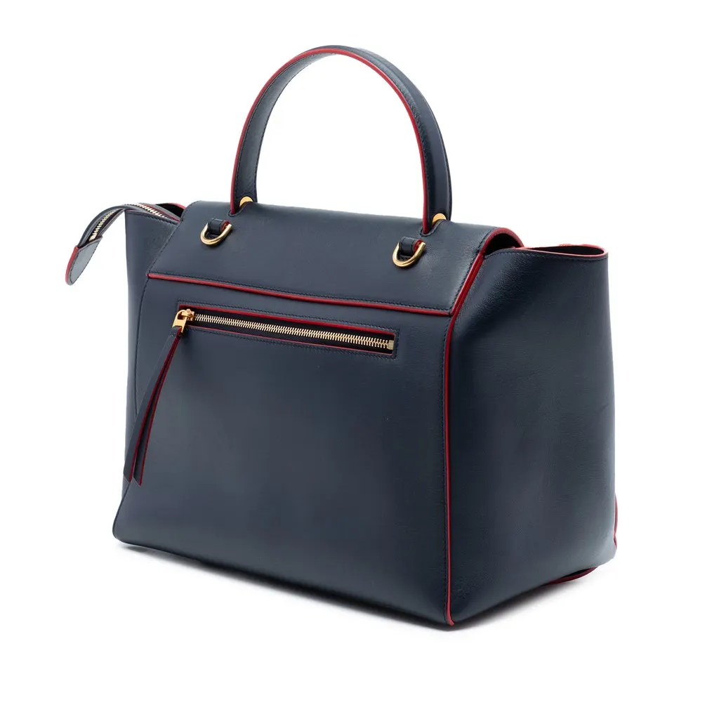 Celine Mini Smooth Calfskin Belt Bag Blue Leather Very good - Back View