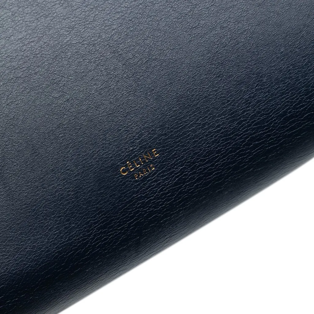 Celine Mini Smooth Calfskin Belt Bag Blue Leather Very good - Box View