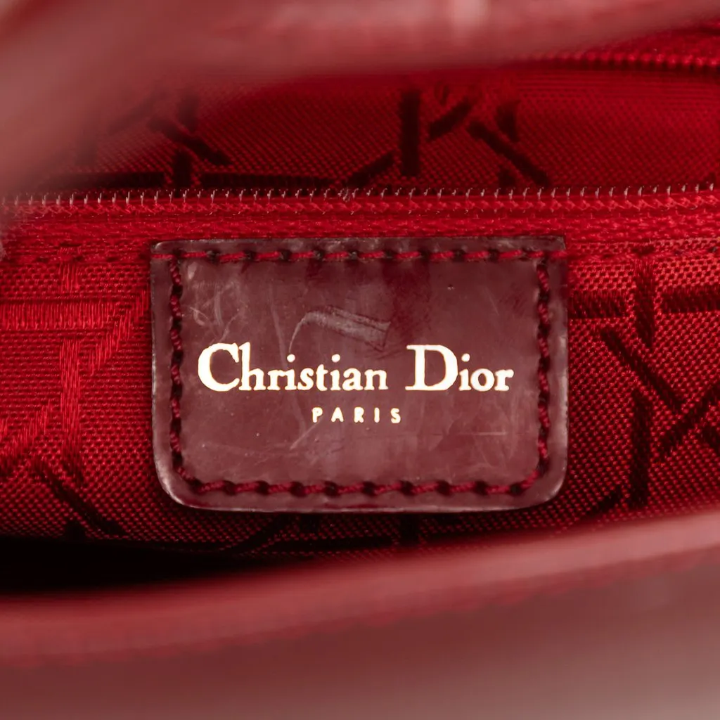 Dior Patent Malice Pearl Satchel Red Leather Very good - Box View
